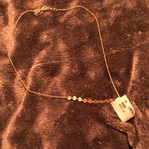 Charming Gold Necklace with Disc Accents